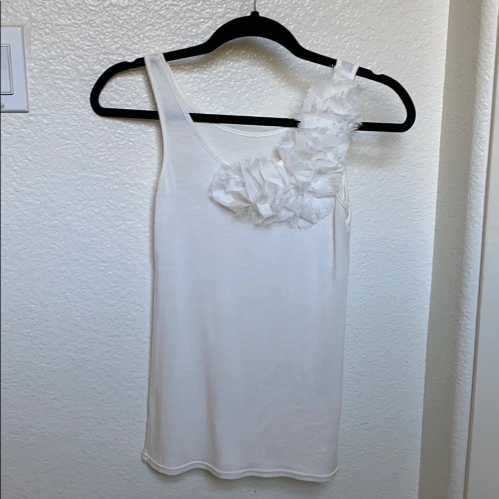 White top with flowers